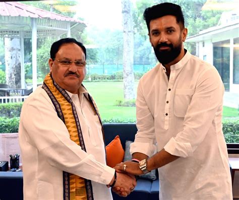 BJP National President J P Nadda Meets National President Lok Janshakti