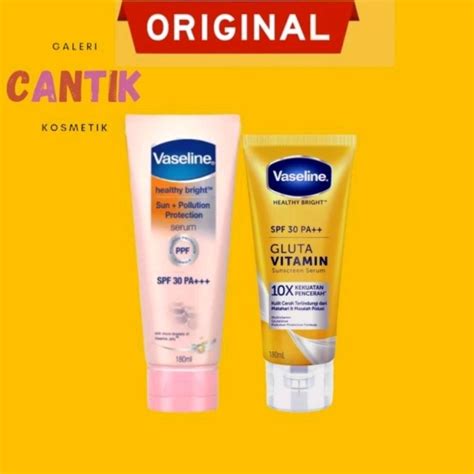 Jual Vaseline Healthy Bright Sun Pollution Vaseline Gluta Vitamin