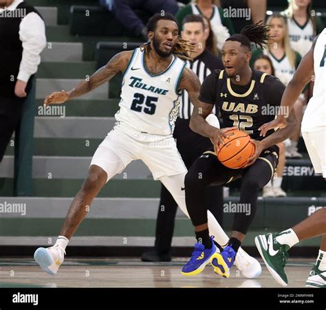 UAB Blazers Guard Tony Toney 12 Tries To Make A Move Against Tulane