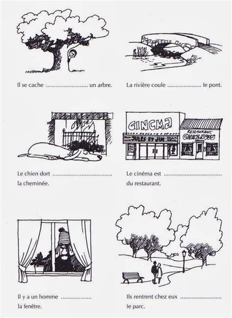 Les Prepositions De Lieu Exercises