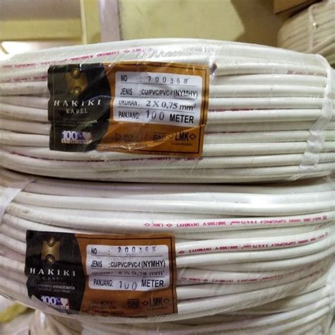 Jual ROLL Kabel Listrik HAKIKI NYMHY NYYHY 2x0 75mm Serabut SNI 50m