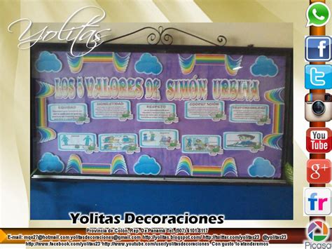 Yolitas Decoraciones Mural De Los Valores Simon Urbina