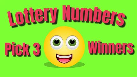 Pick 3 Winning Lottery Numbers Youtube