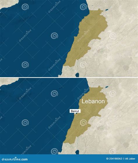 La Carte Du Liban Avec Texte Sans Texte Illustration Stock