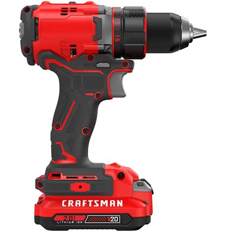 Craftsman V Cordless Drill Kit With Batteries And Charger Brushless