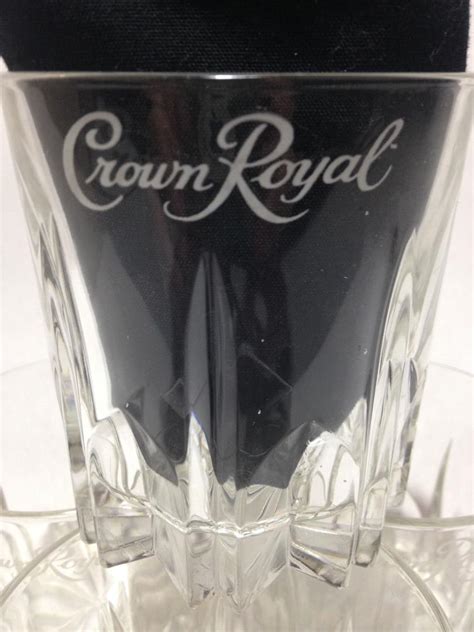 4 Four Crown Royal Whiskey Etched Logo Rocks Bar Glasses Starburst Base 1944887079