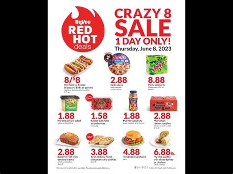 Hy Vee Thursday S Daily Deals Crazy 8 S Sales Ad Flyer 06 08 2023 Stock