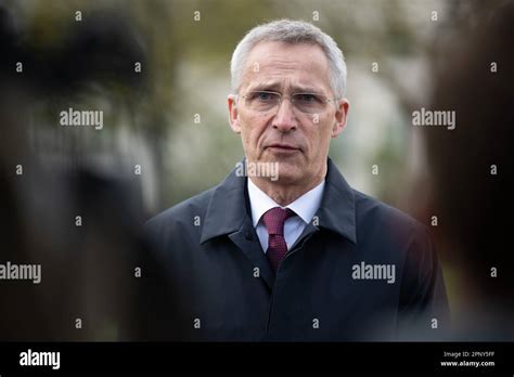 Ramstein Miesenbach Germany St Apr Jens Stoltenberg Nato