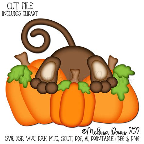 Halloween Monkeys with pumpkin Stock Illustration by ©Reginast777 ...