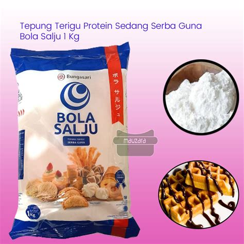 Jual Tepung Terigu Protein Sedang Serba Guna Bungasari Bola Salju Kg