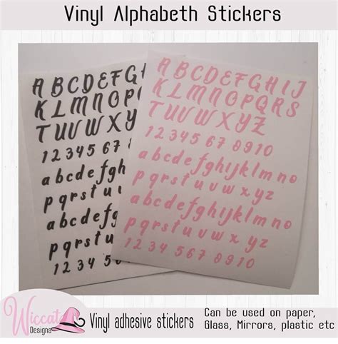 Small Letter Sheet, Vinyl Adhesive Letters, Vinyl Stickers, Alphabet ...