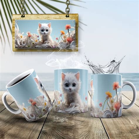 ESTAMPAS GATINHOS 3D CANECAS Ana Melim Studio Art