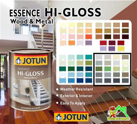 1L JOTUN ESSENCE HI GLOSS 4 4 WOOD AND METAL KAYU DAN BESI