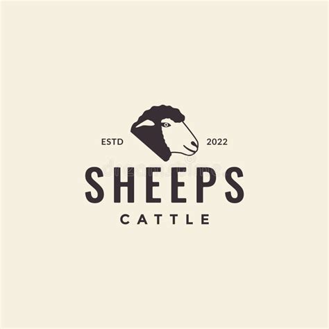 Head Cattle Sheep Logo Design Stock Vector Illustration Of Isolated