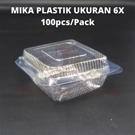 Jual Mika X Plastik Kue Mika Bening Snack Makanan Ukuran X Isi