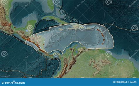 Volcanoes Around the Caribbean Plate. Wiki Map Stock Illustration ...