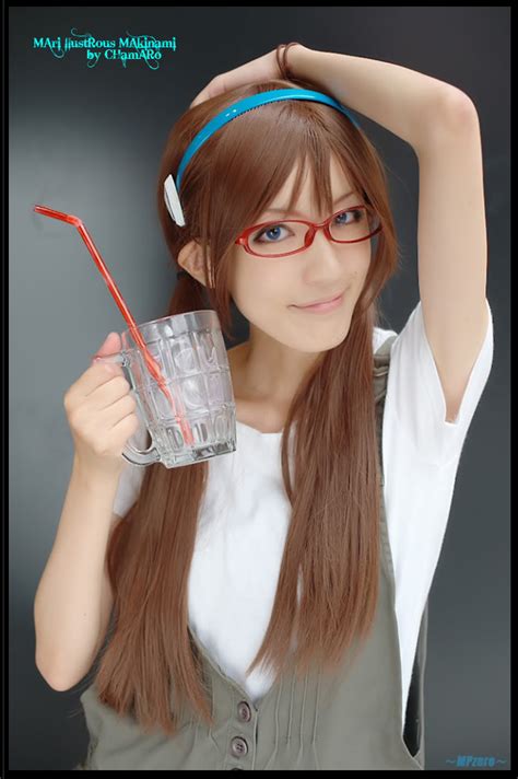 Cosplay Beuty Neon Genesis Evangelion Mari Illustrious Makinami