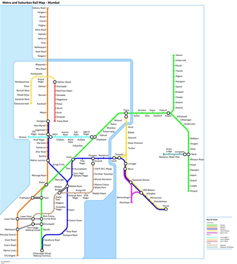 Mumbai Suburban/Metro Map (London Underground Style) : r/mumbai