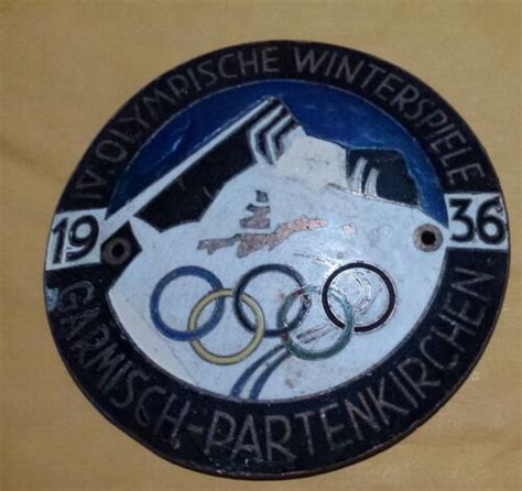 Badge Auto Car German Rally Winter Olympic Games Garmisch