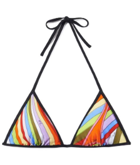 Emilio Pucci Iride Print Bikini Top WHATS ON THE STAR