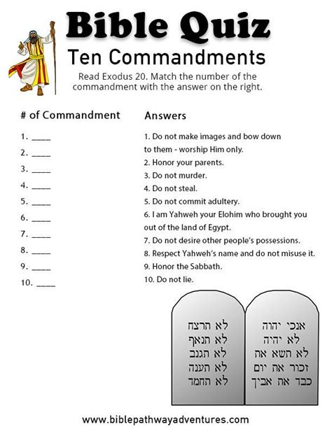 Ten Commandments Worksheets Printable Sheets | Ronald Worksheets