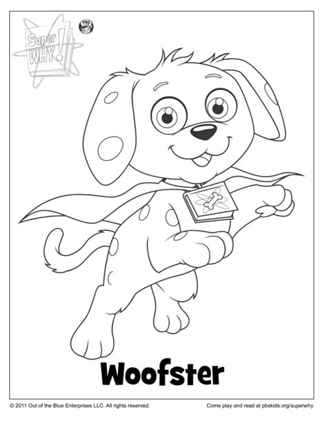 Super Why Coloring Pages Woofster