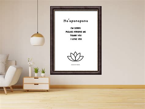 Ho Oponopono Wall Art Ho Oponopono Prayer Hawaiian Artwork Hawaiian