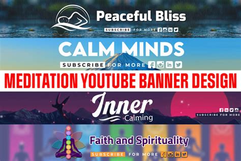 Design An Outstanding Meditation Youtube Banner And Logo By Sakib