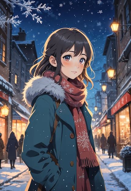 Anime character during winter | AI-generated image