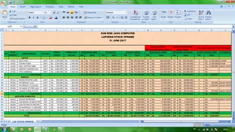 Contoh Laporan Stock Opname Excel 10 Zahir Accounting Blog