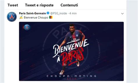 Psg Colpo A Sorpresa Ufficiale L Arrivo Di Choupo Moting