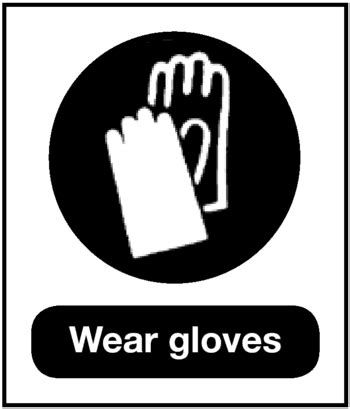 Wear Gloves 8 5 X 11 Rigid Vinyl ICC Compliance Center Inc USA