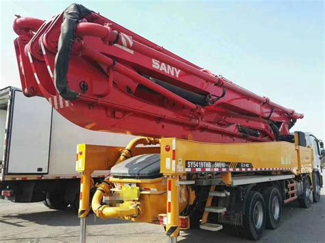 Yr2012 SANY 56m Used Concrete Pump Truck BENZ Silk Road Equipment