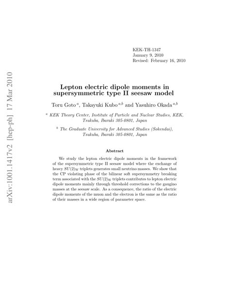 PDF Lepton Electric Dipole Moments In Supersymmetric Type II Seesaw Model