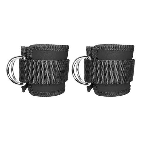 1 Pair Ankle Strap for Cable Machines, Gym Workout Kickback Cuffs, Leg