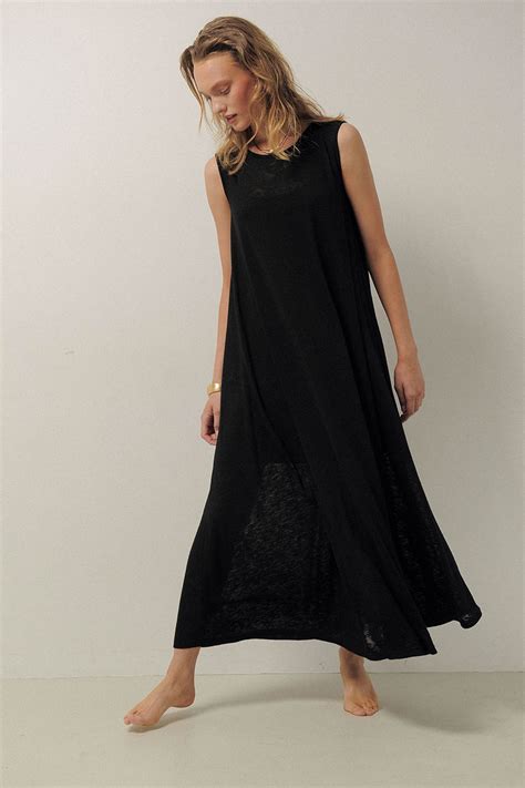 Купить платья макси NUDE черный Описание фото цена