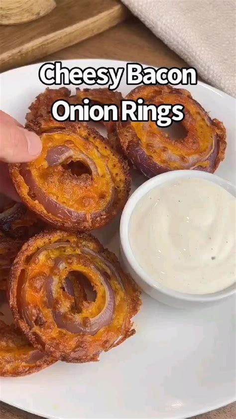 Cheesey Bacon Onion Rings 🤤 Keto Recipes Low Carb Recipes Low Carb