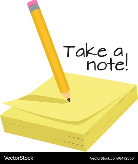 Take Note Royalty Free Vector Image Vectorstock