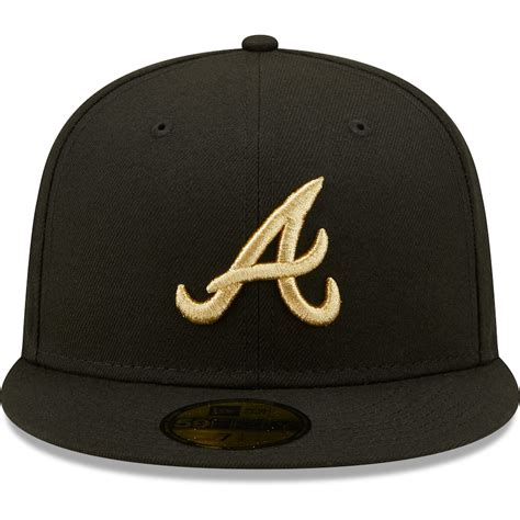 New Era 59fifty Hat Mlb Basic Atlanta Braves Black Braves Fitted Hats