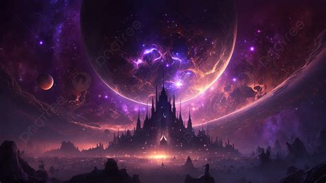 Star Castle Planet Purple Magic Background, Starry Sky, Castle, Planet ...