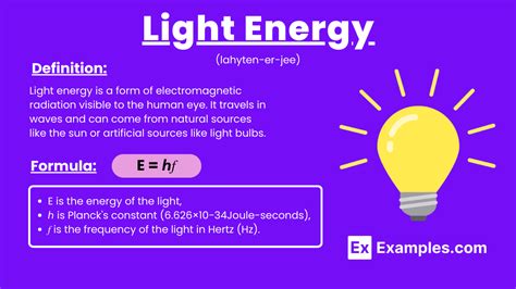 Light Energy - 30+ Examples, Formula, Units, Types, Uses