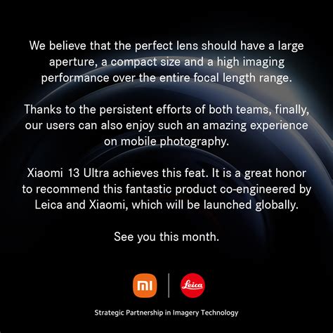 Leica Says The Xiaomi Ultra Will Be Announced This Month Launch