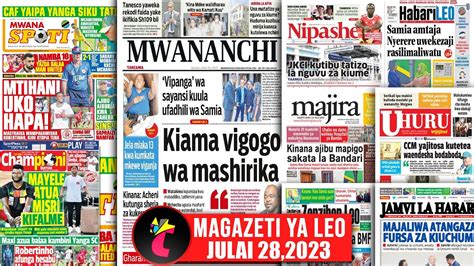 Magazeti Ya Leo Kiama Vigogo Mashirika Tanzania Mtihani Uko