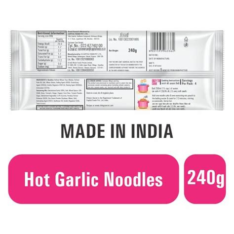 Ching S Secret Gm Hot Garlic Noodles At Packet Chings Noodle