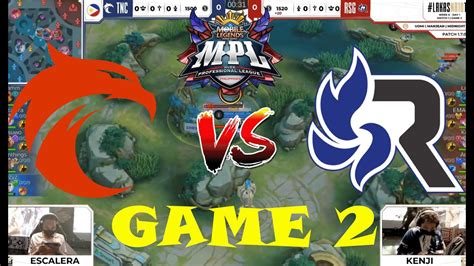 TNC Vs RSG GAME 2 MPL PH S10 Week 6 Day 1 YouTube