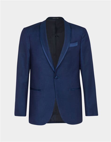 Eclipse Blue Venezia Evening Suit With Shawl Lapel Bottega Del Sarto