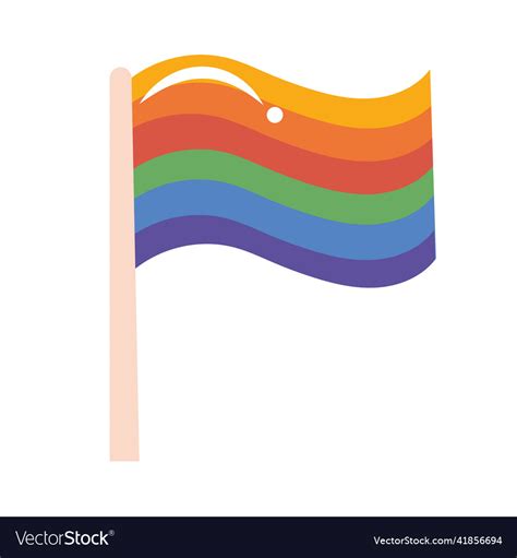 Lgtbi Flag In Pole Royalty Free Vector Image VectorStock