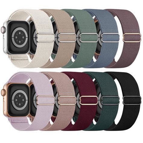 10 Pack Stretchy Bands Compatible with Apple Watch Band 40mm 38mm 41mm