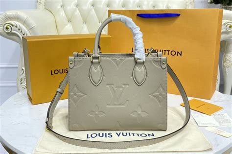 Louis Vuitton M Lv Onthego Pm Tote Bag In Beige Monogram Empreinte