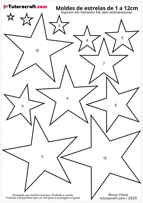 Modelos De Estrelas De Tamanhos Diferentes Molde De Estrela: Opções